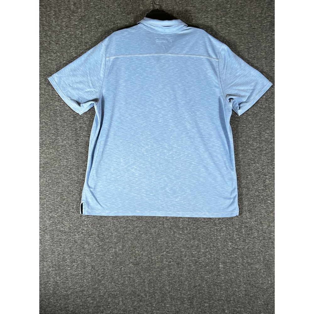 Tommy Bahama Mens XXL Light Blue Tencel Modal Blend Slub Knit Polo Shirt - Picture 2 of 8
